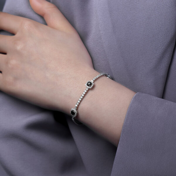 Bracelet Rivière Avec 3 Pierres Ronds – Image 4