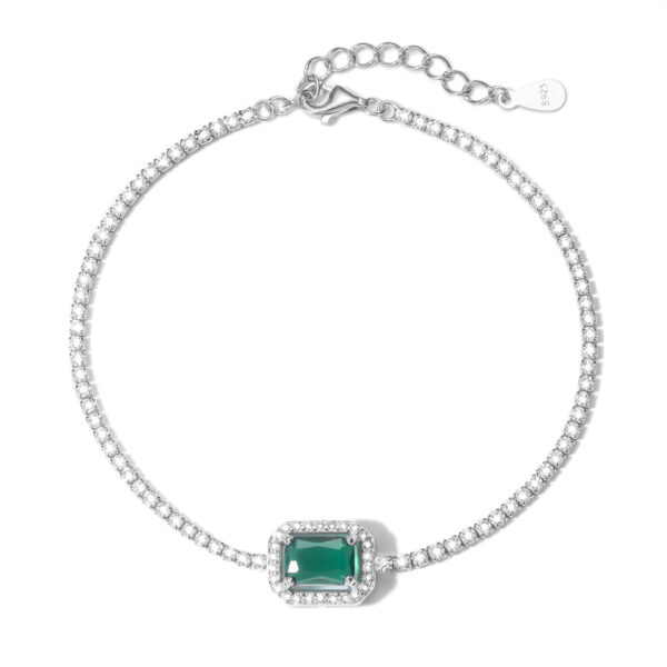 Bracelet rivière Motif Rectangulaire Vert
