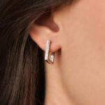 Boucles D'oreilles  carrées bords droits – Image 2