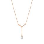 Collier V avec perle suspendu