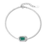 Bracelet rivière Motif Rectangulaire Vert