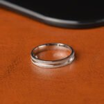 Anneau Argent 925 – Ciselé Gravure Diamant | Bague Fine