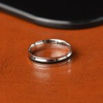 Anneau Argent 925 – Filet Noir Central | Alliance Minimaliste