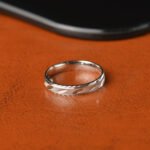 ANNEAU ARGENT 925 – CISELÉ GRAVURE DIAMANT | BAGUE FINE HOMME – Image 2