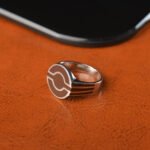 Chevalière Homme en Argent 925 et Nuance Moka