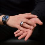 Chevalière Homme en Argent 925 à Motif Frise Grecque Bleue – Image 2