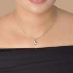 Collier Fleur Argent 925 Cristal – Pendentif Géométrique Minimaliste – Image 2