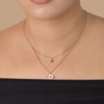 Collier Double Étoile & Planète en Argent 925 Plaqué Or Rose – Image 2