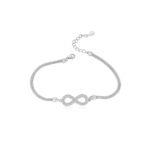 Collier infini argent 925 avec zircons
