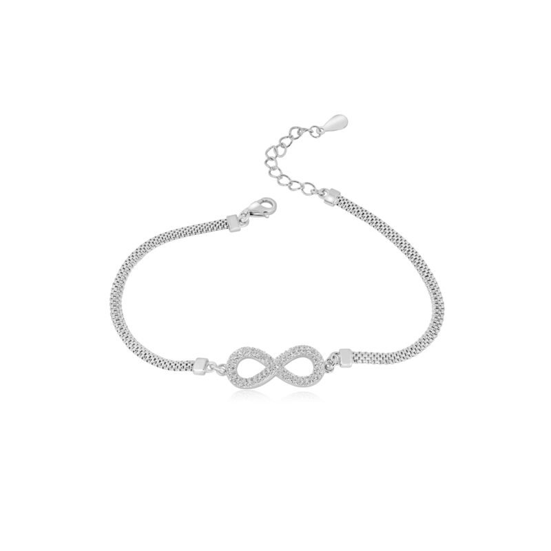 Collier infini argent 925 avec zircons