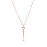 Collier Cœur en Argent 925 Plaqué Or Rose
