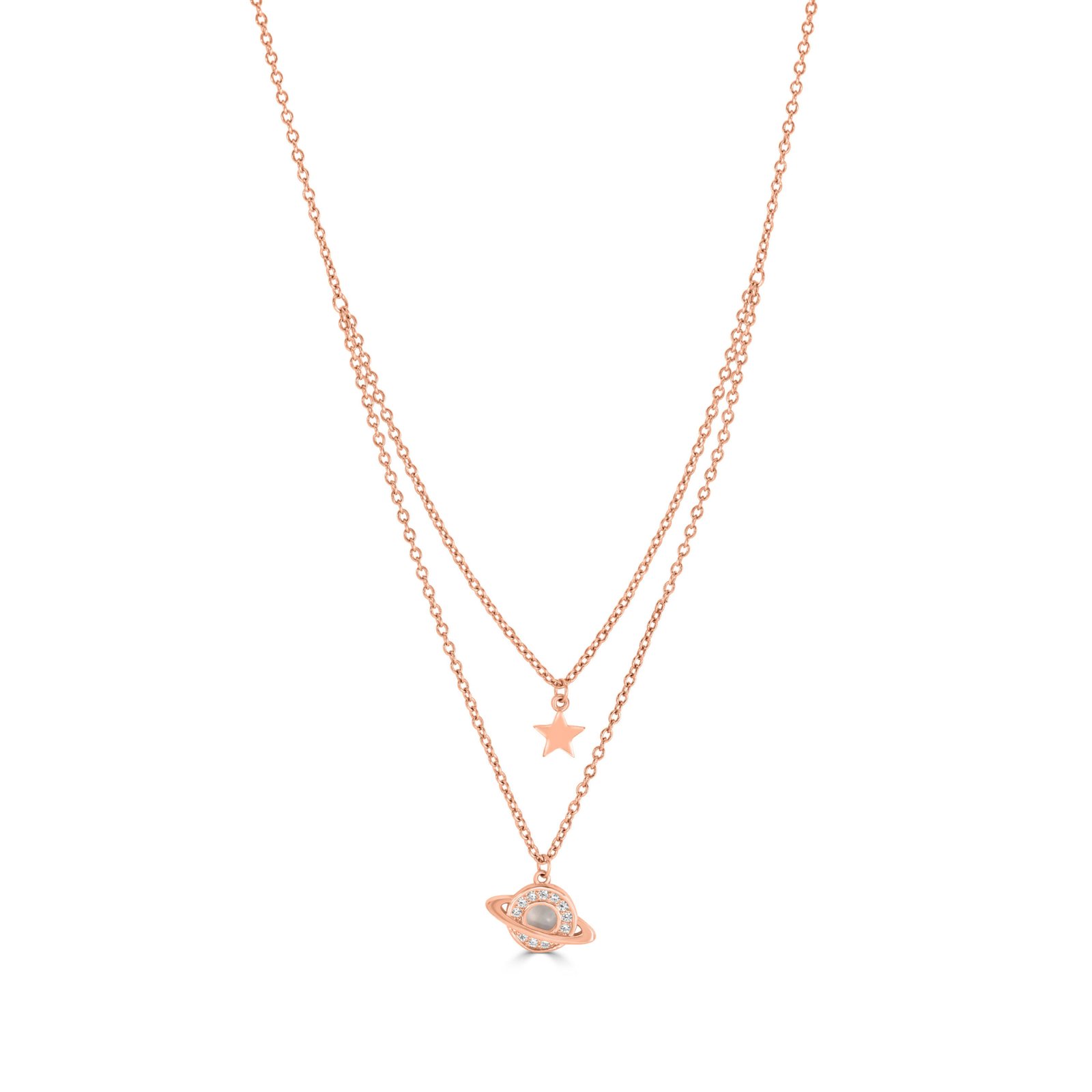 collier en argent étoile & planéte Collier en argent avec pendentif étoile