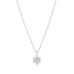 Collier Fleur Argent 925 Cristal – Pendentif Géométrique Minimaliste