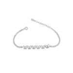 Bracelet rivière triangles en argent 925 serti de zircons taille trilliant