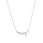 Collier argent 925 Étoile Filante orné de zircons et pendentif étoile — Khmissa Jewels