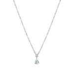 Collier goutte en argent 925 avec pendentif zircon taille poire — Khmissa Jewels